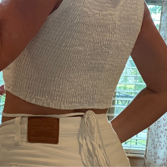 Linen Blouse with Ties - Picture 3 of 5